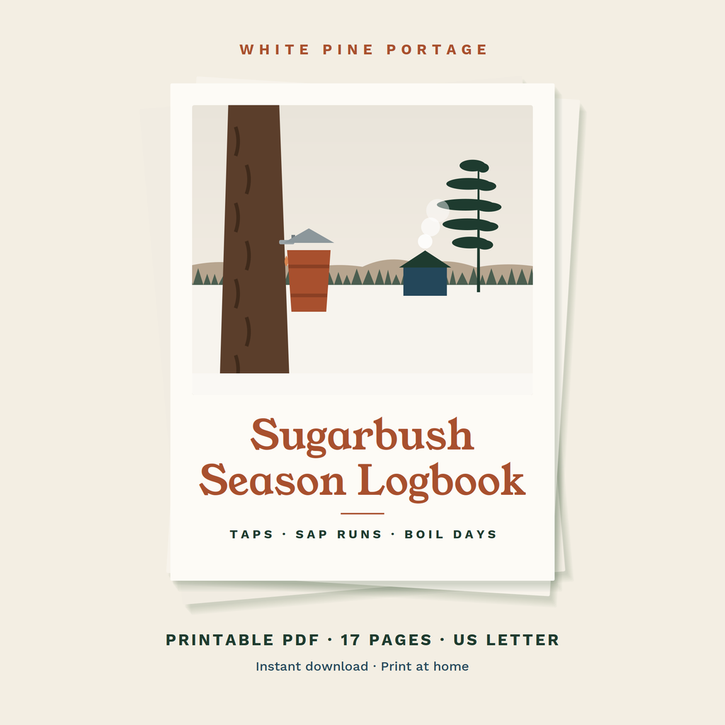 Sugarbush Season Logbook printable maple syrup log cover