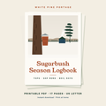 Sugarbush Season Logbook printable maple syrup log cover